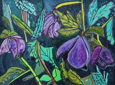 Original Abstract Floral Paintings by Laura Chapman