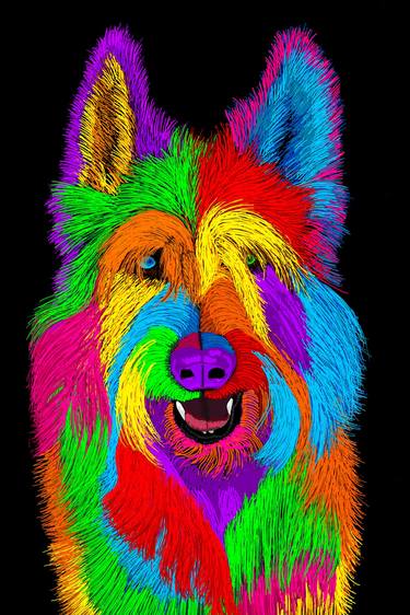 Original Fine Art Dogs Digital by Vincent Zuniaga