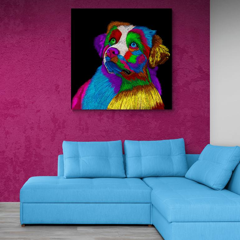 Original Figurative Dogs Digital by Vincent Zuniaga