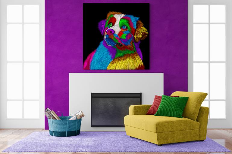 Original Figurative Dogs Digital by Vincent Zuniaga