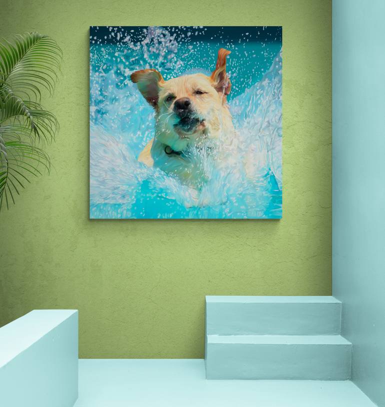 Original Figurative Dogs Digital by Vincent Zuniaga