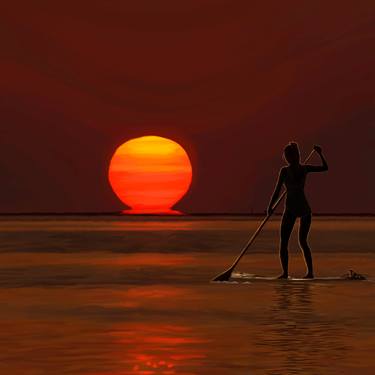 Paddle Boarding at Sunset thumb