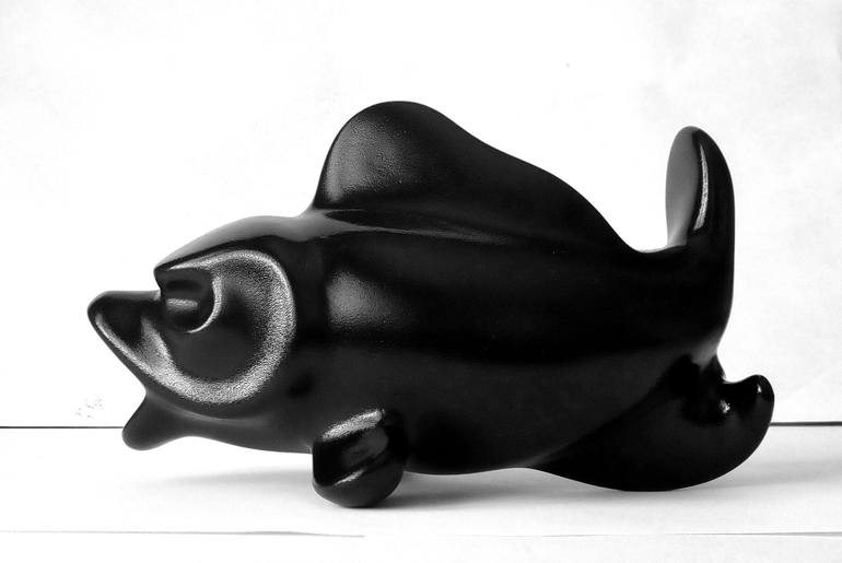 Original Modern Fish Sculpture by Maas Tiir