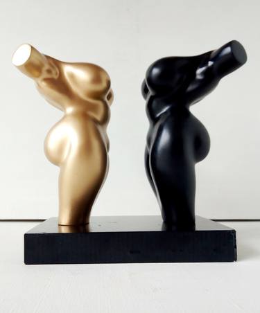 Two women 1 as a gift. Black and gold thumb