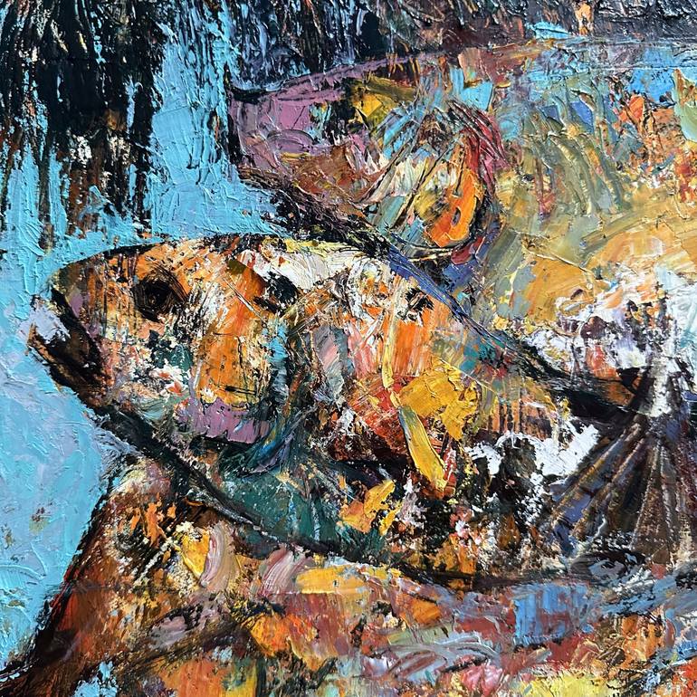 Original Modern Fish Painting by Emin Gahramanov