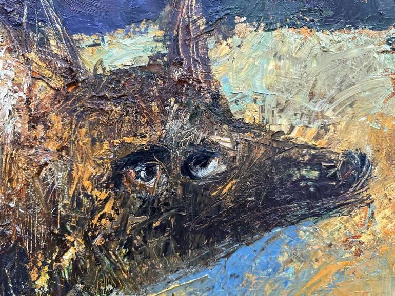 Original Art Deco Animal Painting by Emin Gahramanov