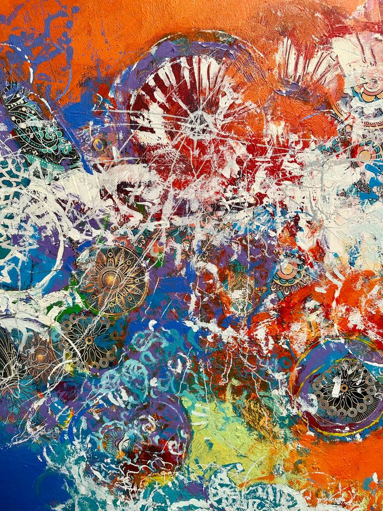 Original Abstract Expressionism Abstract Painting by Emin Gahramanov