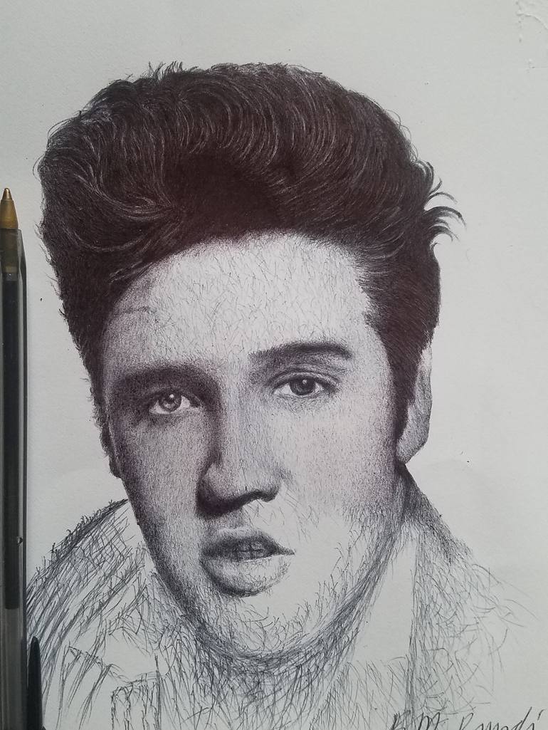 elvis cartoon drawing