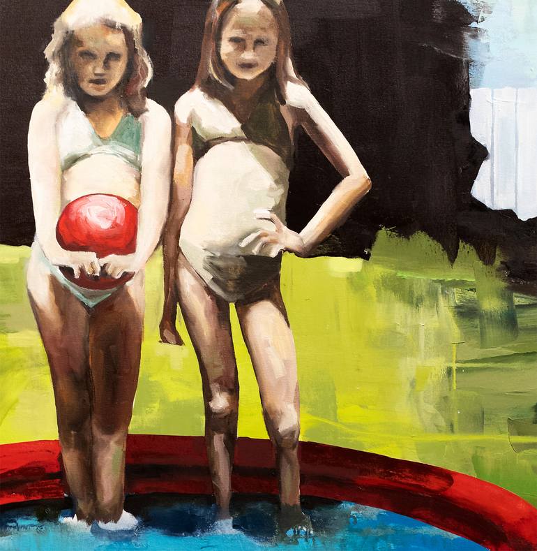 Original Figurative Children Painting by Lizzie Wortham