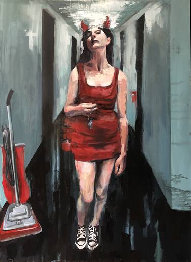 Print of Figurative Women Paintings by Lizzie Wortham