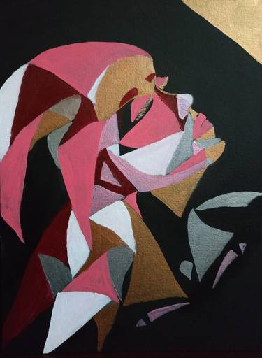 Print of Cubism People Paintings by Bila Kvitka