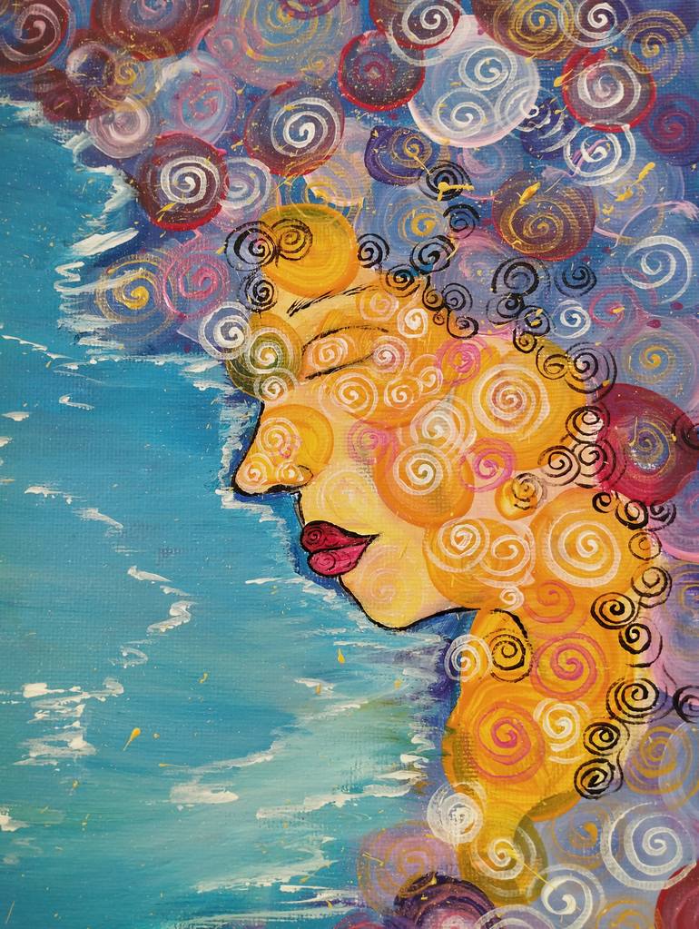 Original Abstract Expressionism Fantasy Painting by Bila Kvitka