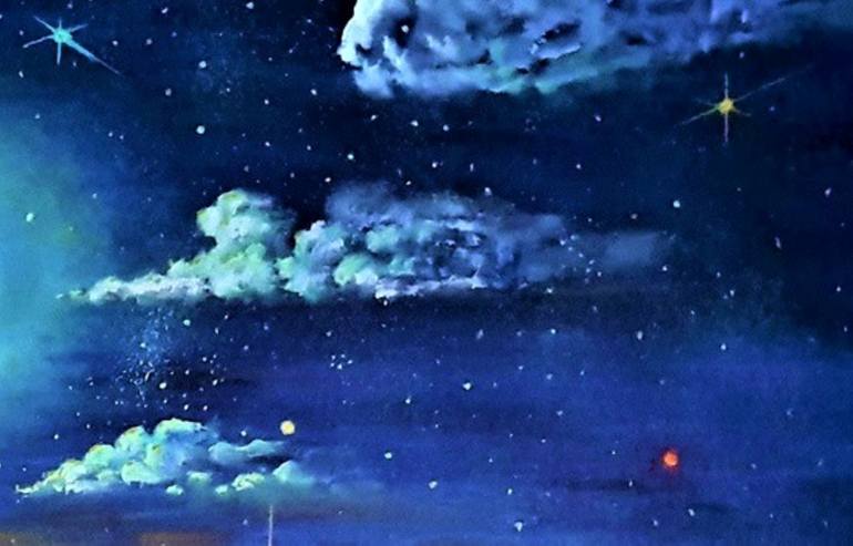 Original Art Deco Abstract Painting by Sadriddin Mukhiddinov