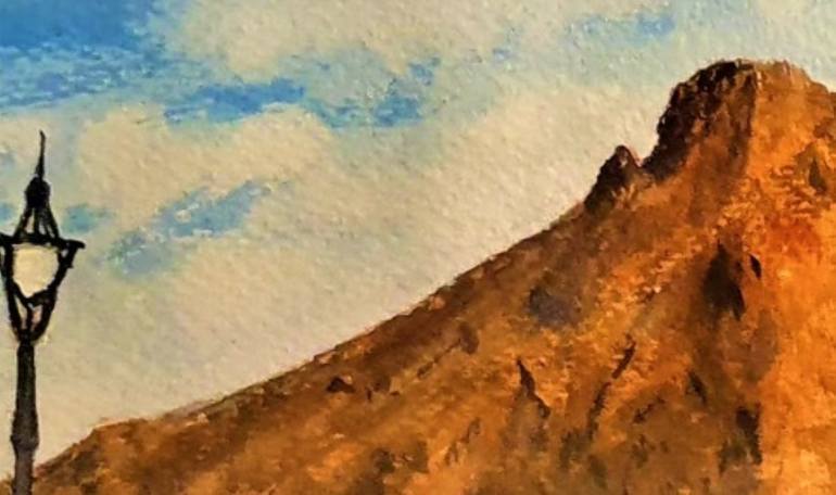 Original Abstract Landscape Painting by Sadriddin Mukhiddinov