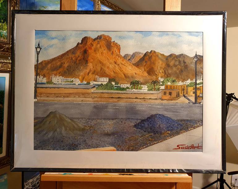 Original Abstract Landscape Painting by Sadriddin Mukhiddinov