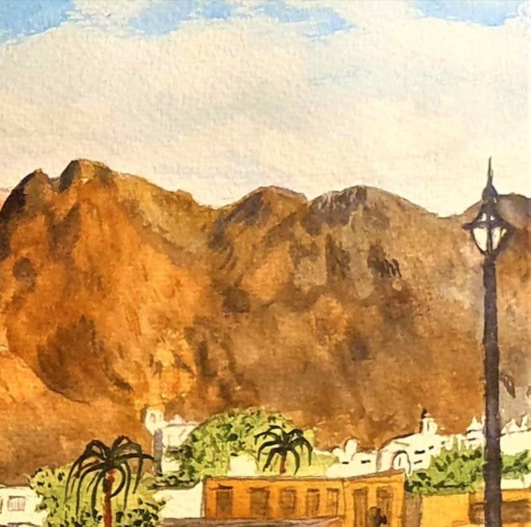 Original Abstract Landscape Painting by Sadriddin Mukhiddinov