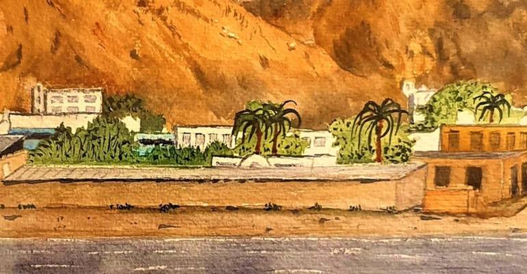 Original Abstract Landscape Painting by Sadriddin Mukhiddinov
