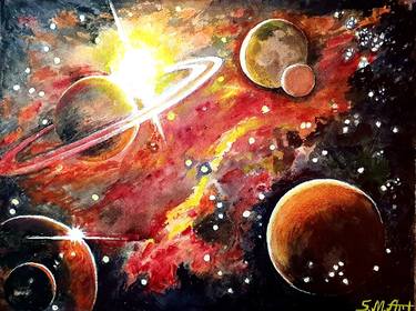 Painting "Part of the Universe". Size 11” x 14” thumb