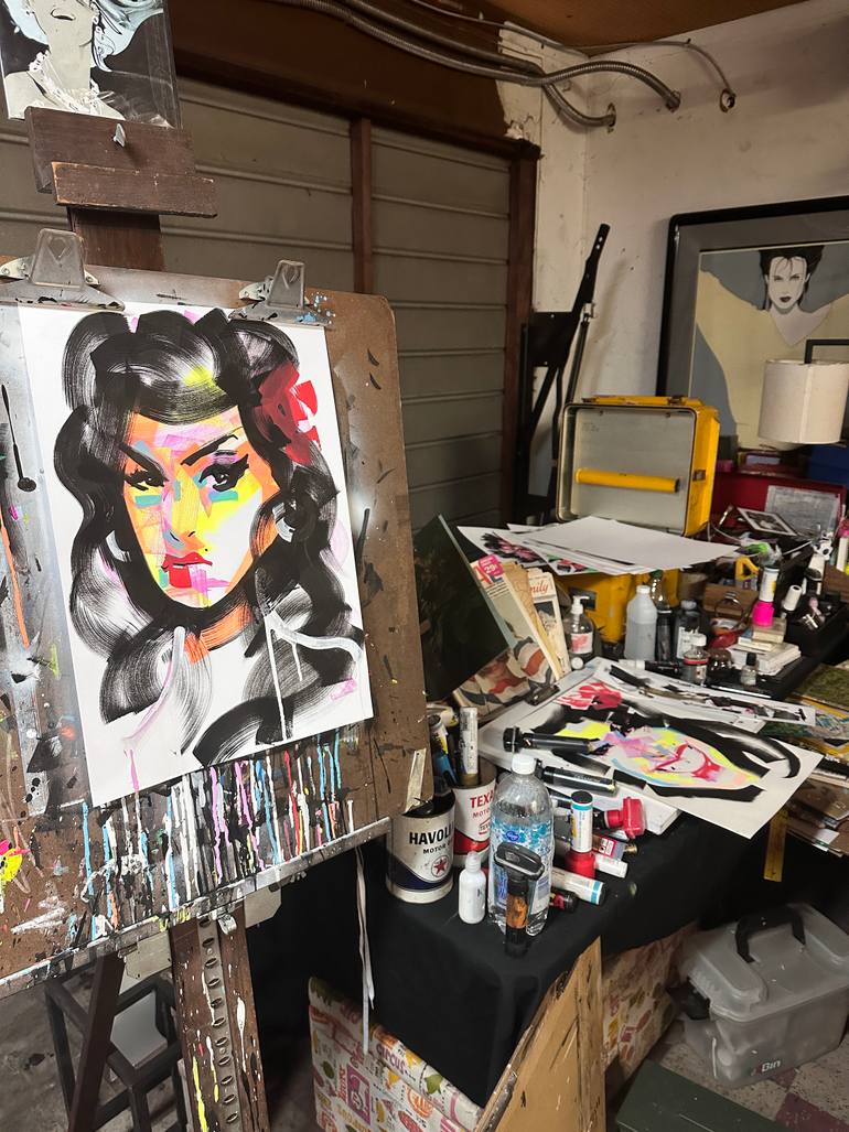 Original Abstract People Painting by Quincy Sutton