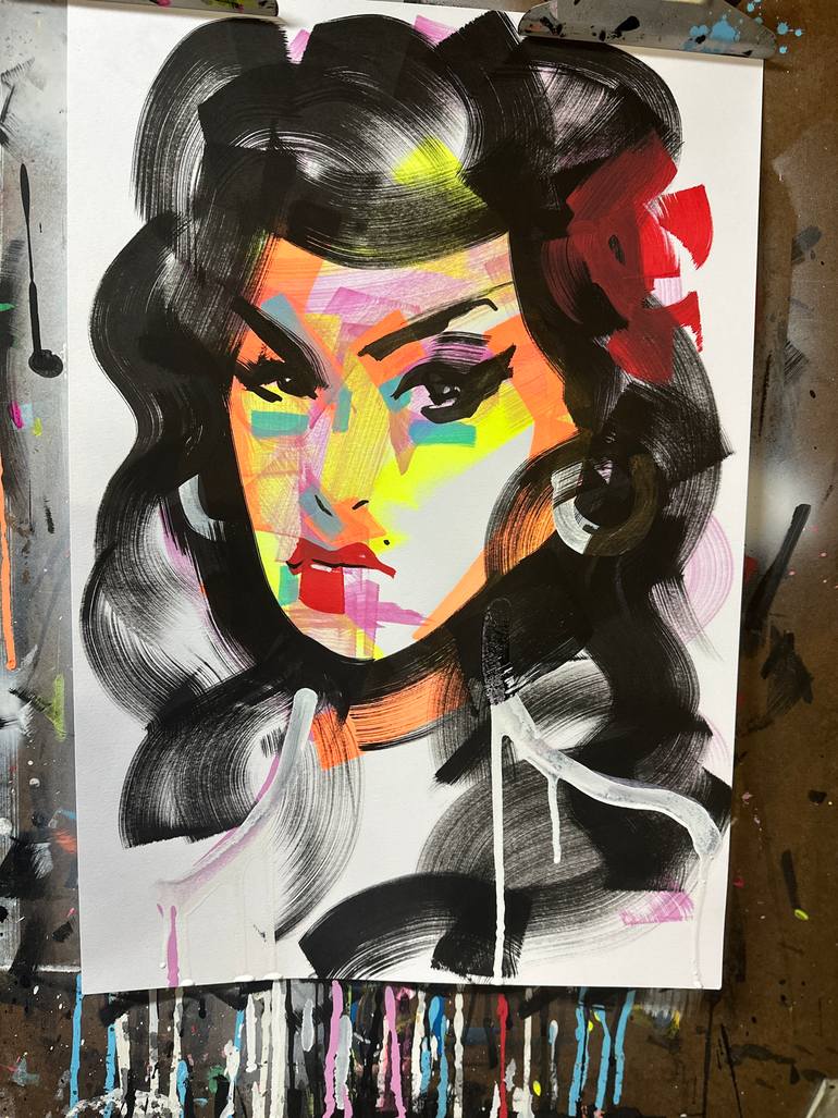Original Abstract People Painting by Quincy Sutton