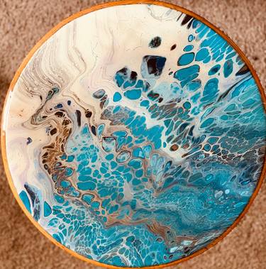 Ocean Blue Abstract Table thumb