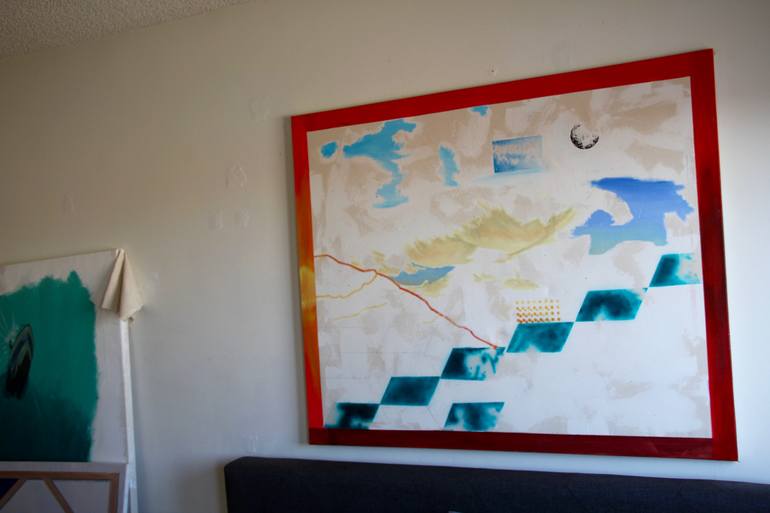 Original Abstract Landscape Painting by Agustin Molfino