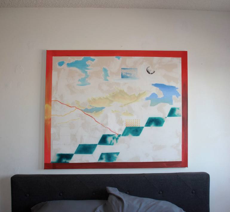 Original Abstract Landscape Painting by Agustin Molfino