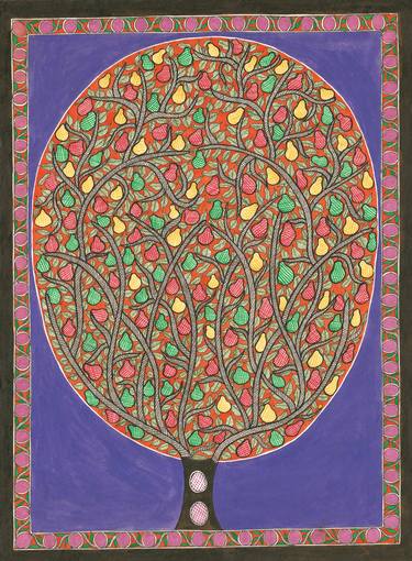 Original Folk Tree Paintings by Sarita Devi