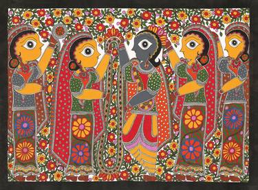 Print of Religious Paintings by Sarita Devi