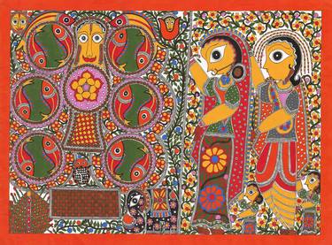 Print of Folk Religious Paintings by Sarita Devi