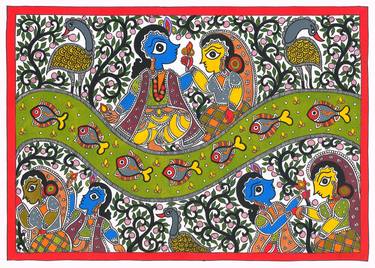 Print of Folk Religious Paintings by Sarita Devi