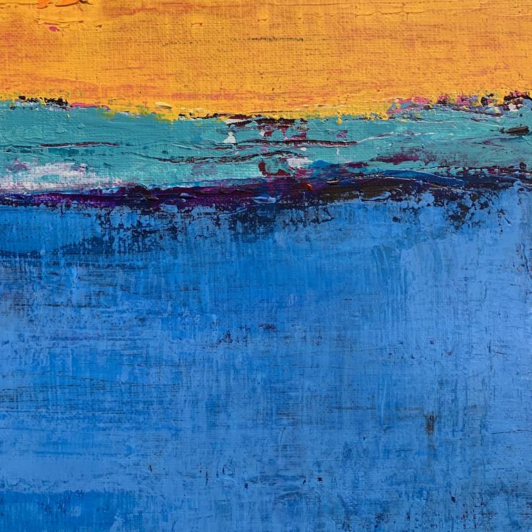 Original Abstract Beach Painting by Olivier Vancayzeele