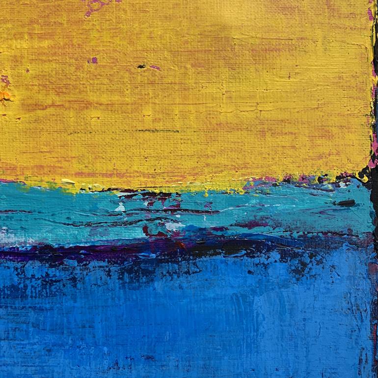 Original Abstract Beach Painting by Olivier Vancayzeele