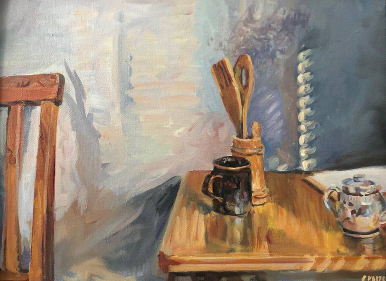 Original Impressionism Still Life Painting by Laraine Kaizer
