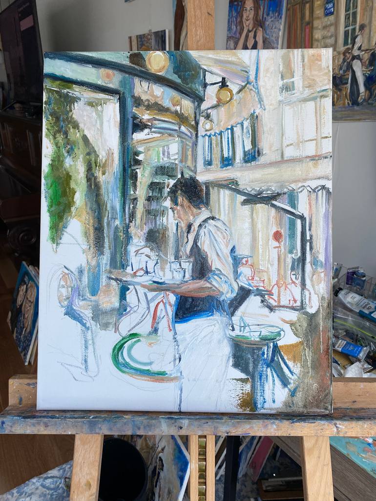 Original Impressionism Food & Drink Painting by Gina Son