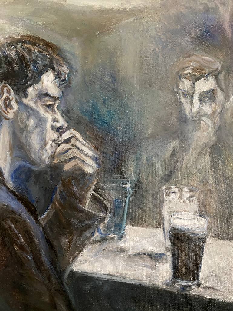 Original Abstract Expressionism Men Painting by Gina Son