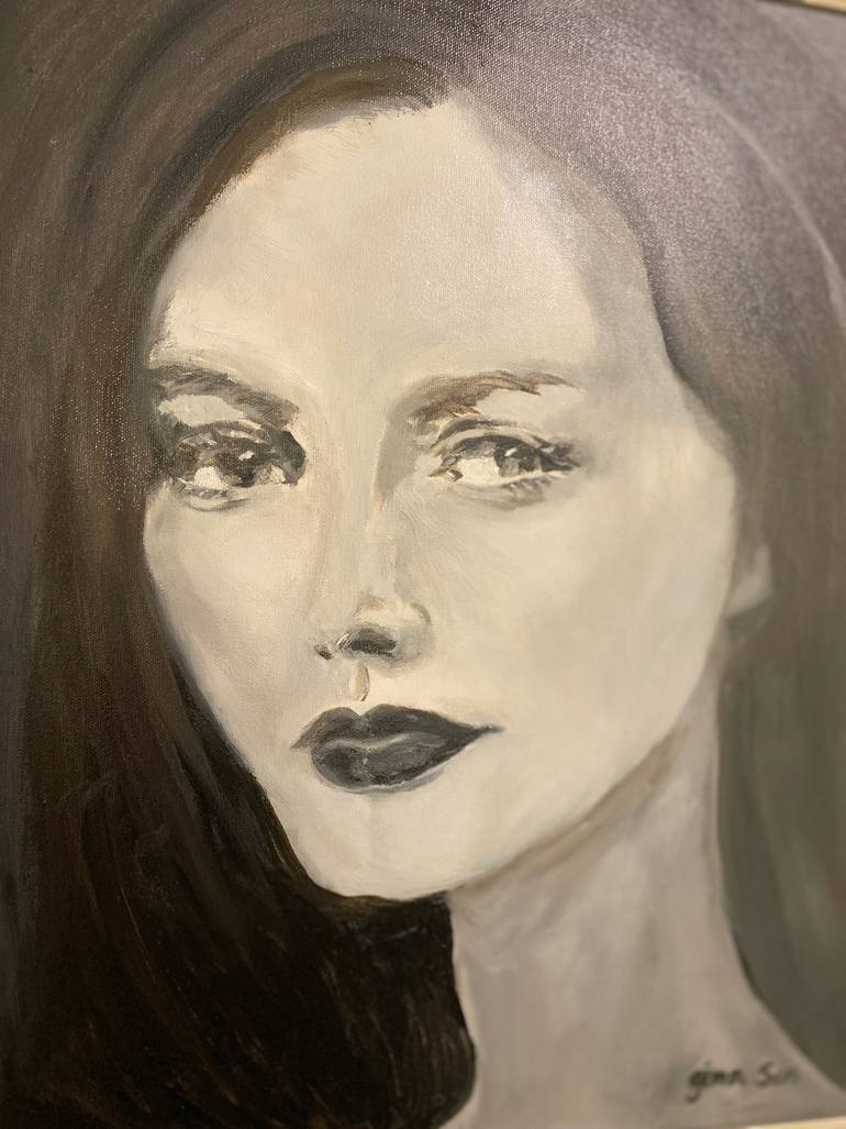 Original Black & White Women Painting by Gina Son