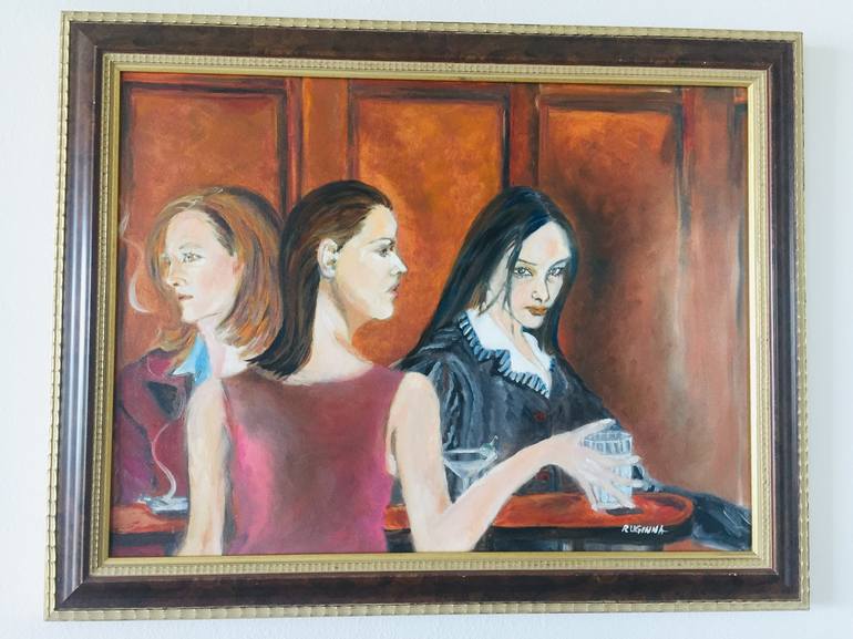 Original Expressionism People Painting by Gina Son