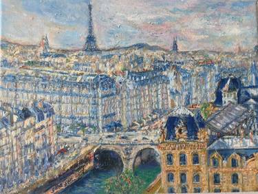 Original Impressionism Cities Paintings by Gina Son