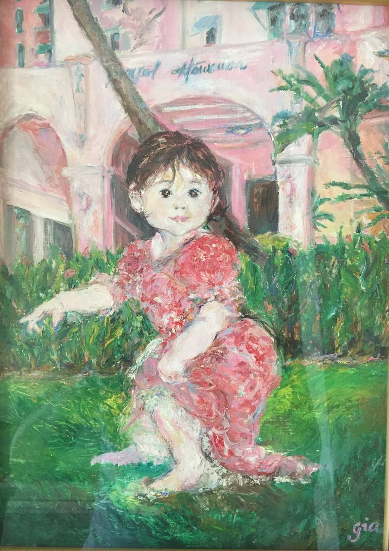 Original Fine Art Children Painting by Gina Son