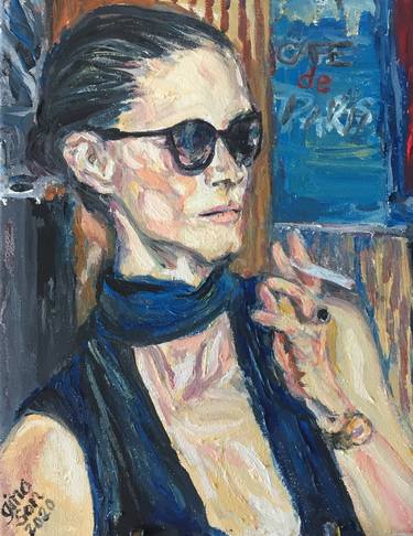 Cafe de Paris (Woman wearing sunglasses) thumb
