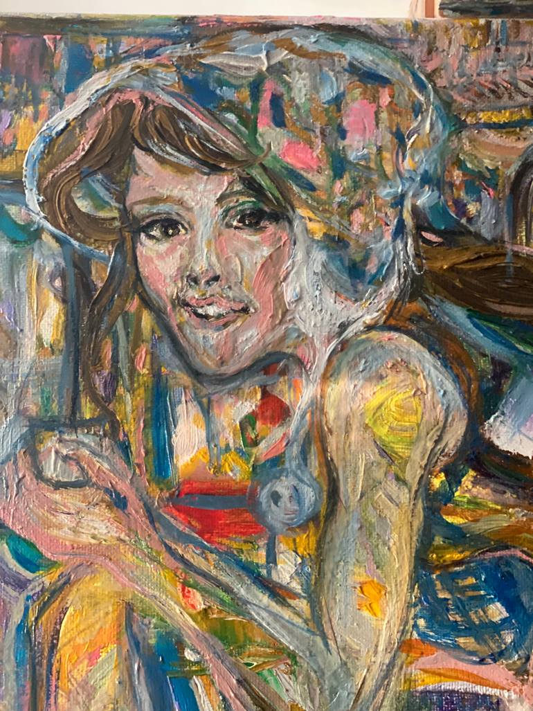 Original Impressionism Love Painting by Gina Son