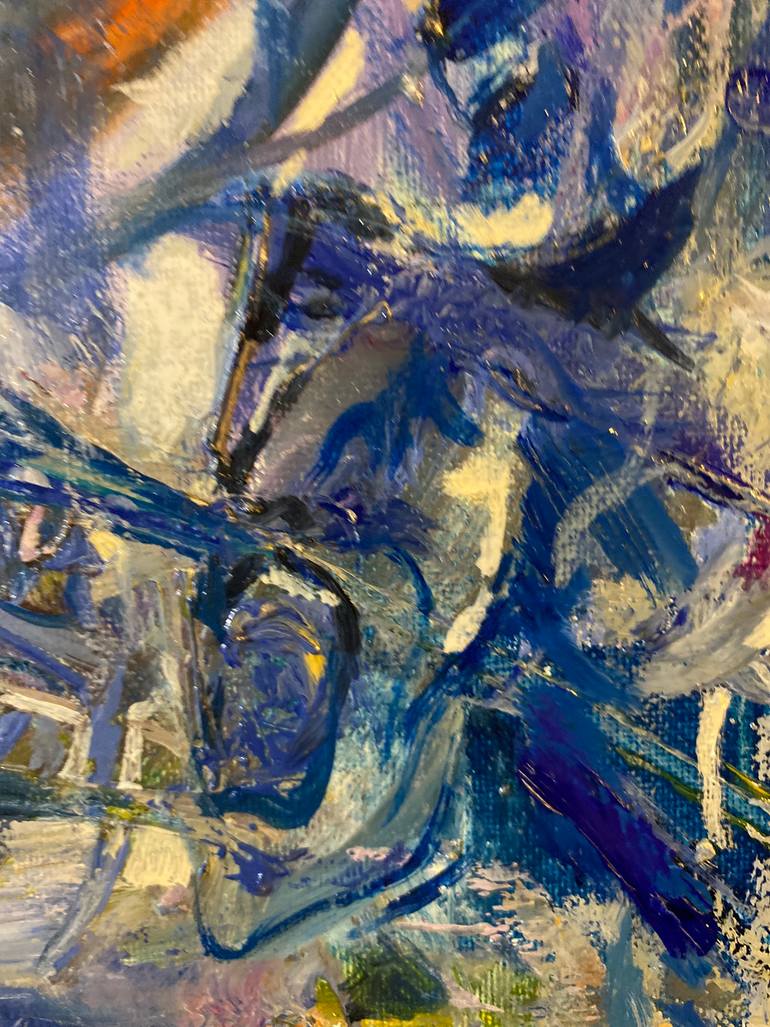 Original Abstract Expressionism Abstract Painting by Gina Son