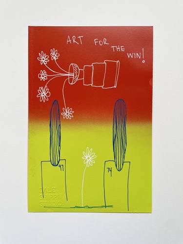 Original Abstract Humor Mixed Media by Dale Shippit