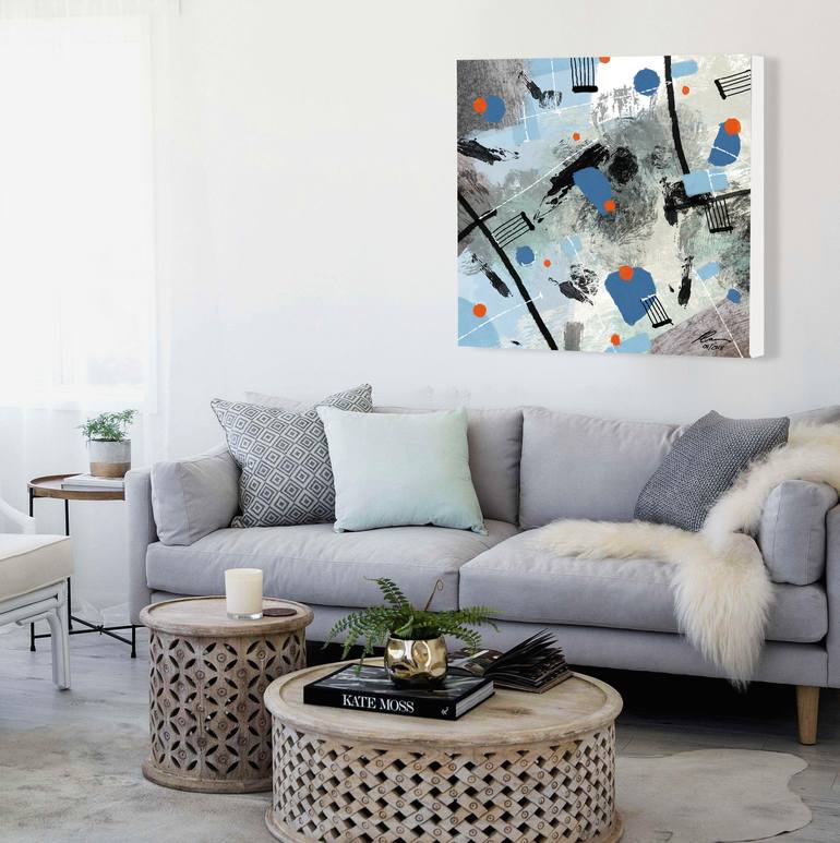 Original Abstract Expressionism Abstract Painting by Marcus Marinho