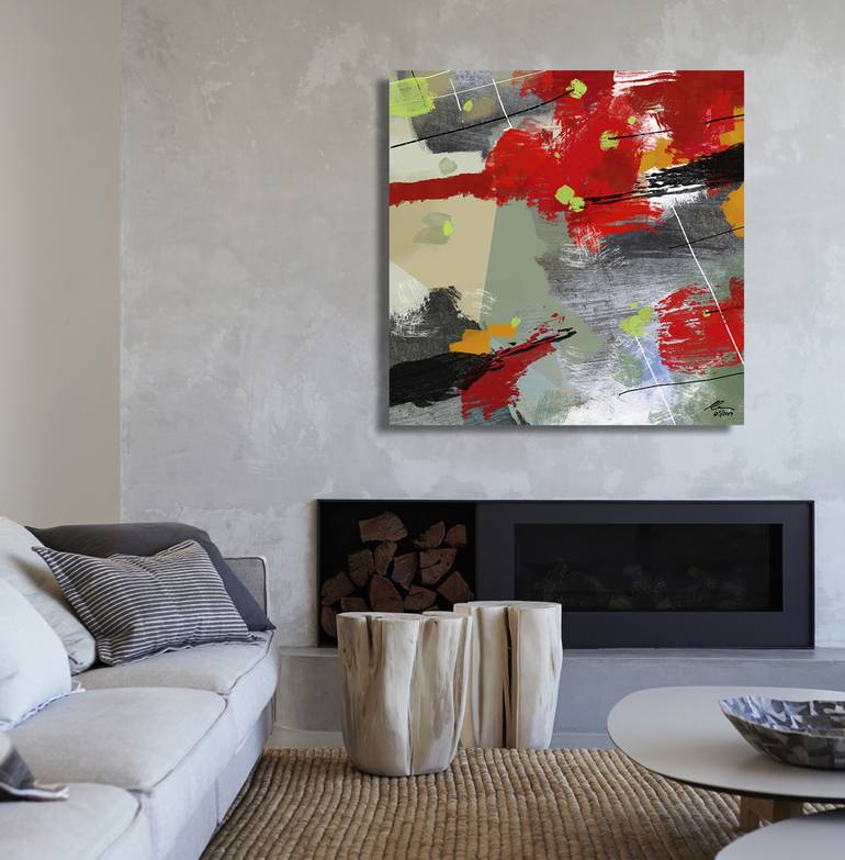 Original Abstract Expressionism Abstract Painting by Marcus Marinho