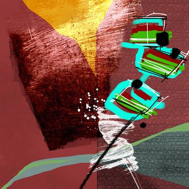 Original Abstract Expressionism Abstract Digital by Marcus Marinho