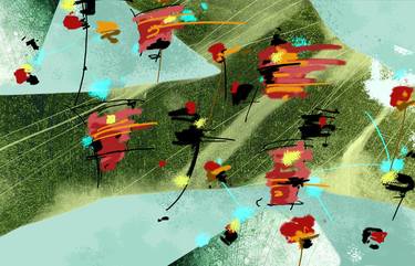 Original Abstract Expressionism Abstract Digital by Marcus Marinho