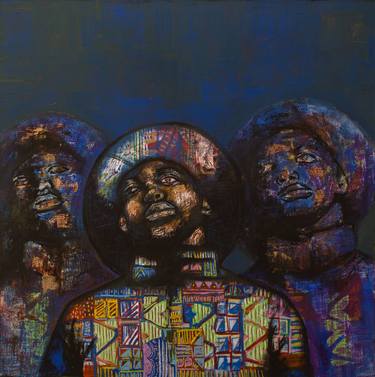 Original Abstract Portrait Paintings by Buhle Nkalashe