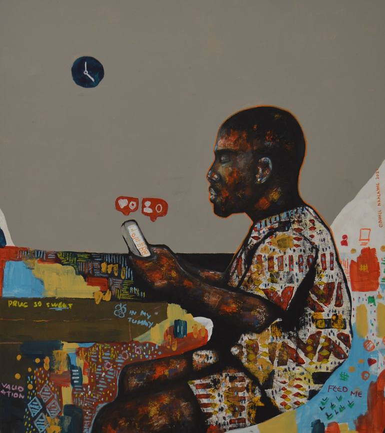 Original Figurative Pop Culture/Celebrity Paintings by Buhle Nkalashe